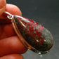Crimson Cuprite w/ Chrysocola Silver Plated Pendant from Mexico - 1.9" - 9.87 Grams