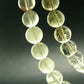 Gem Libyan Desert Glass Tektite Necklace 9 mm Beads from Libya - 19" - 42.37 Grams