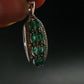 Emerald Silver Pendant W/Chain From Colombia - 3.68 Grams Total