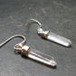 Lemurian Quartz Seed Crystal Silver Earrings From Brazil - 1.4"