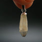 Yellow Terminated Sapphire Corundum Crystal Silver Pendant From Sri Lanka - 0.9" - 5.90 Carats
