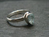 Cute Delicate Genuine Facetted Aquamarine Gem Sterling Silver Ring - Size 8 - 2.81 Grams