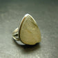 Natural Gem Raw Libyan Desert Glass Tektite Sterling Silver Ring from Libya - Size 9.75 - 9.77 Grams