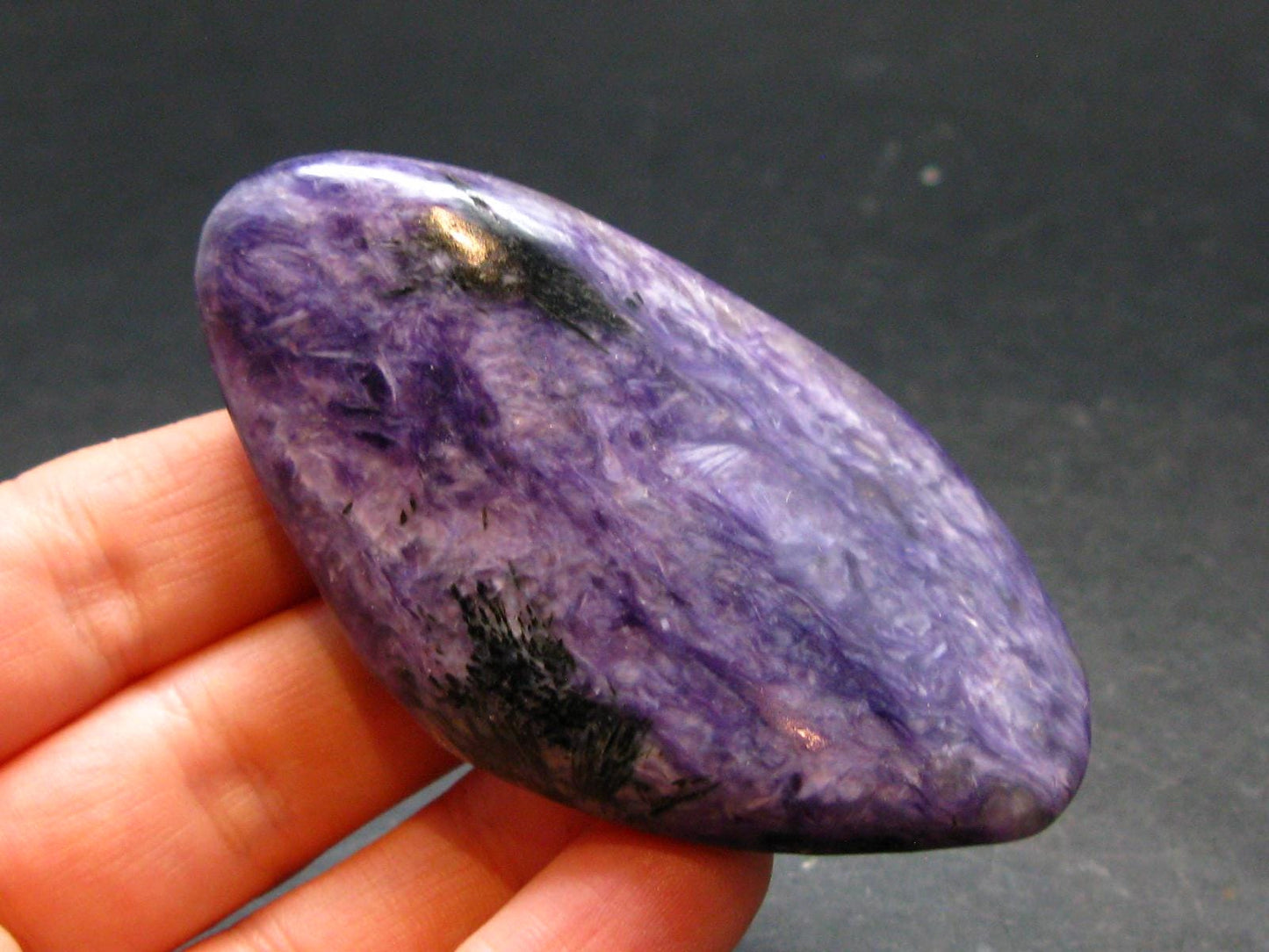 Large Nice Charoite Tumbled Stone from Russia - 63.94 Grams - 2.8"