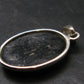 Very Rare Sterling Silver Nuumite Nuummite Pendant From Greenland - 1.4" - 9.3 Grams