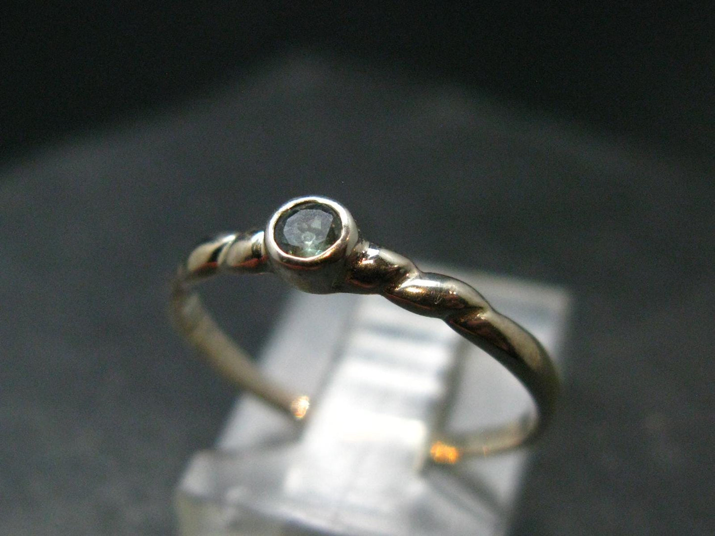 Genuine Alexandrite Gem Silver Ring From Russia - Size 6.25 - 0.91 Grams