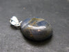 Gem Blue Sapphire Corundum Crystal Silver Pendant From Sri Lanka - 13 Carats
