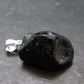Tibetan Black Tektite Silver Pendant From Tibet - 0.9" - 2.89 Grams