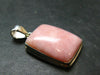 Pink Opal Sterling Silver Pendant From Peru - 1.5"