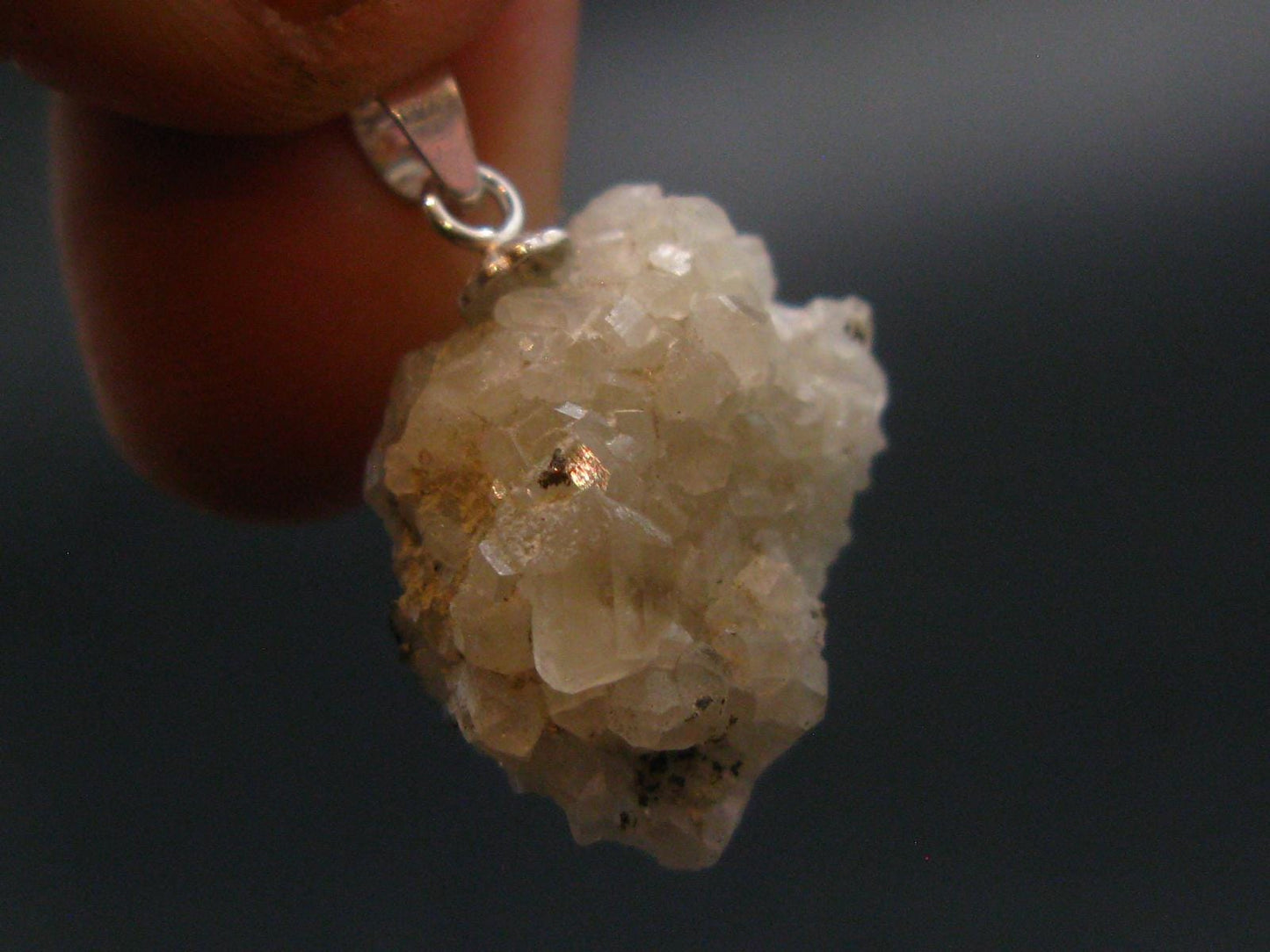 Gem Phenakite Phenacite Crystal Silver Pendant from Colorado - 0.8" - 11.90 Carats