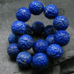 Lapis Lazuli Lazurite Genuine Bracelet ~ 7 Inches ~ 11mm Carved Beads