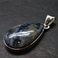 Natural Pietersite Polished Silver Plated Pendant from Namibia - 1.5" - 4.7 Grams