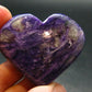 Rare High-Quality Charoite Tumbled Heart From Russia - 1.6" - 50.67 Grams