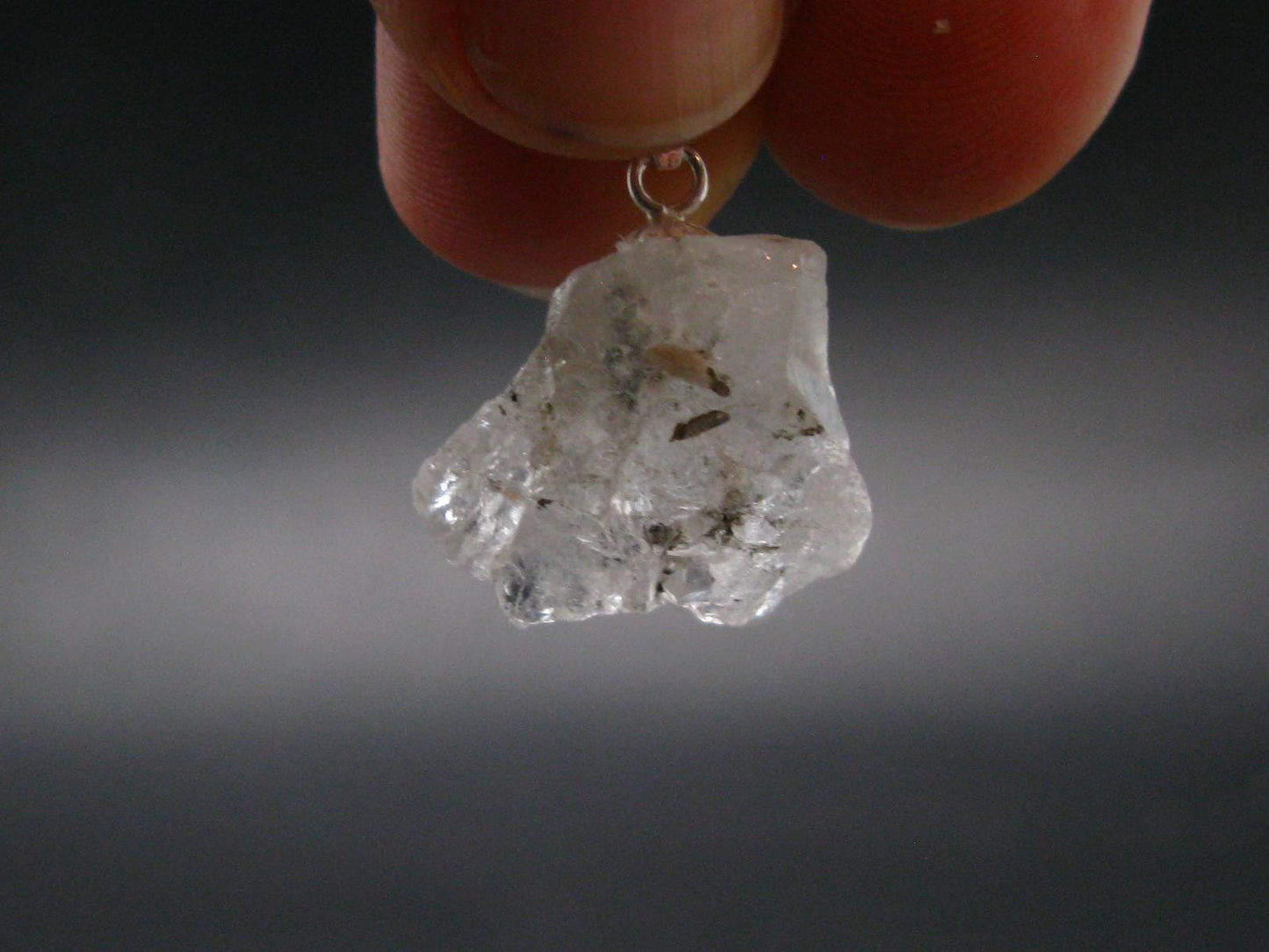 Phenakite Phenacite Silver Pendant from Brazil - 0.9 Inches - 2.75 Grams
