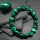 Malachite Genuine Bracelet ~ 7 Inches ~ 10mm Heart Beads