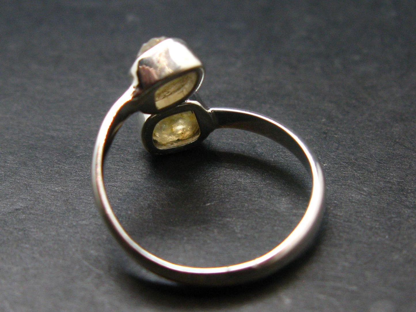 Green Herderite Silver Ring From Brazil - 2.12 Grams - Size 7