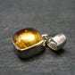 Imperial Topaz Crystal Silver Pendant from Brazil - 0.7" - 2.15 Grams