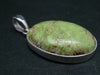 Gaspeite Silver Pendant From Australia - 1.5" - 7.4 Grams