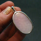 Pink Opal Sterling Silver Pendant From Peru - 1.6"