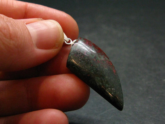 Crimson Cuprite w/ Chrysocola Silver Pendant from Mexico - 1.5" - 3.80 Grams