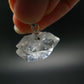 Fine Natural Herkimer Diamond Silver Pendant From New York - 0.7" - 2.12 Grams