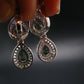 Moldavite Tektite Silver Earrings from Czech Republic - 4.87 Grams