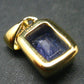 Natural Faceted Tanzanite Gold Plated Sterling Silver Pendant from Tanzania - 0.8"