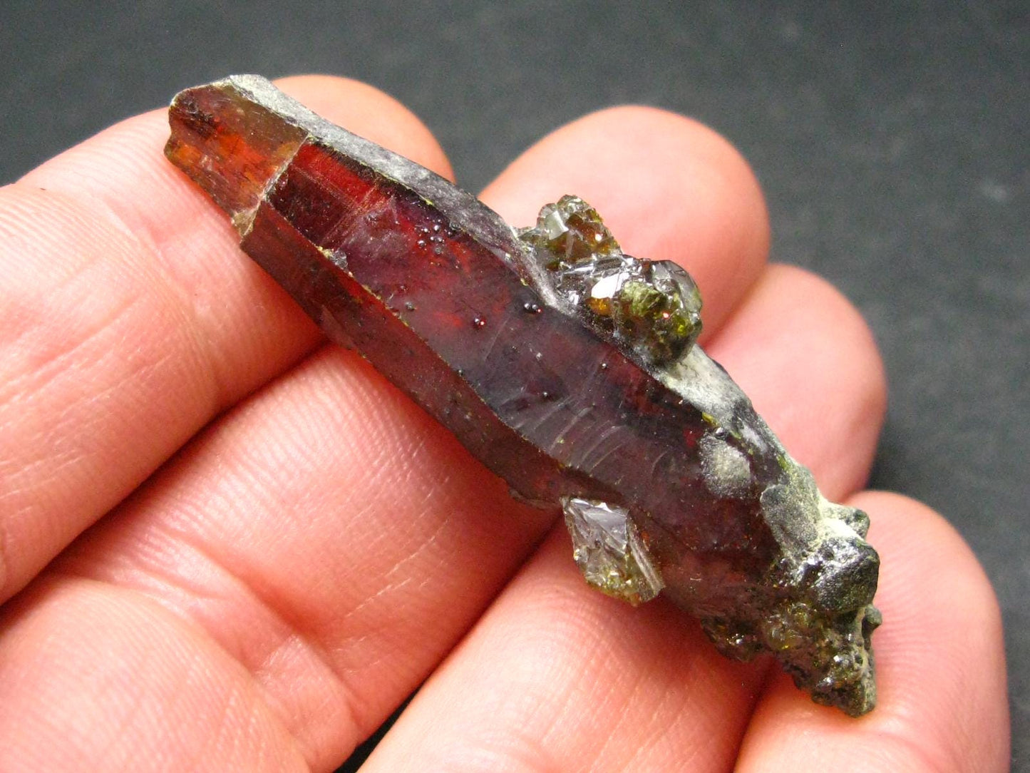 Stunning Fire Red Zincite Zinkite Crystal From Poland - 1.3" - 107.25 Carats