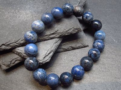 Dumortierite Genuine Bracelet ~ 7 Inches ~ 10mm Round Beads