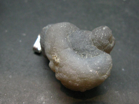 Truffle Chalcedony!! Spheroidal Chalcedony Nodules Crystal Silver Pendant From Morocco - 1.6"