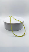 Natural Chrysoberyl Beaded Necklace, Faceted Rondelle Strand, Minimalist Crystal Jewelry