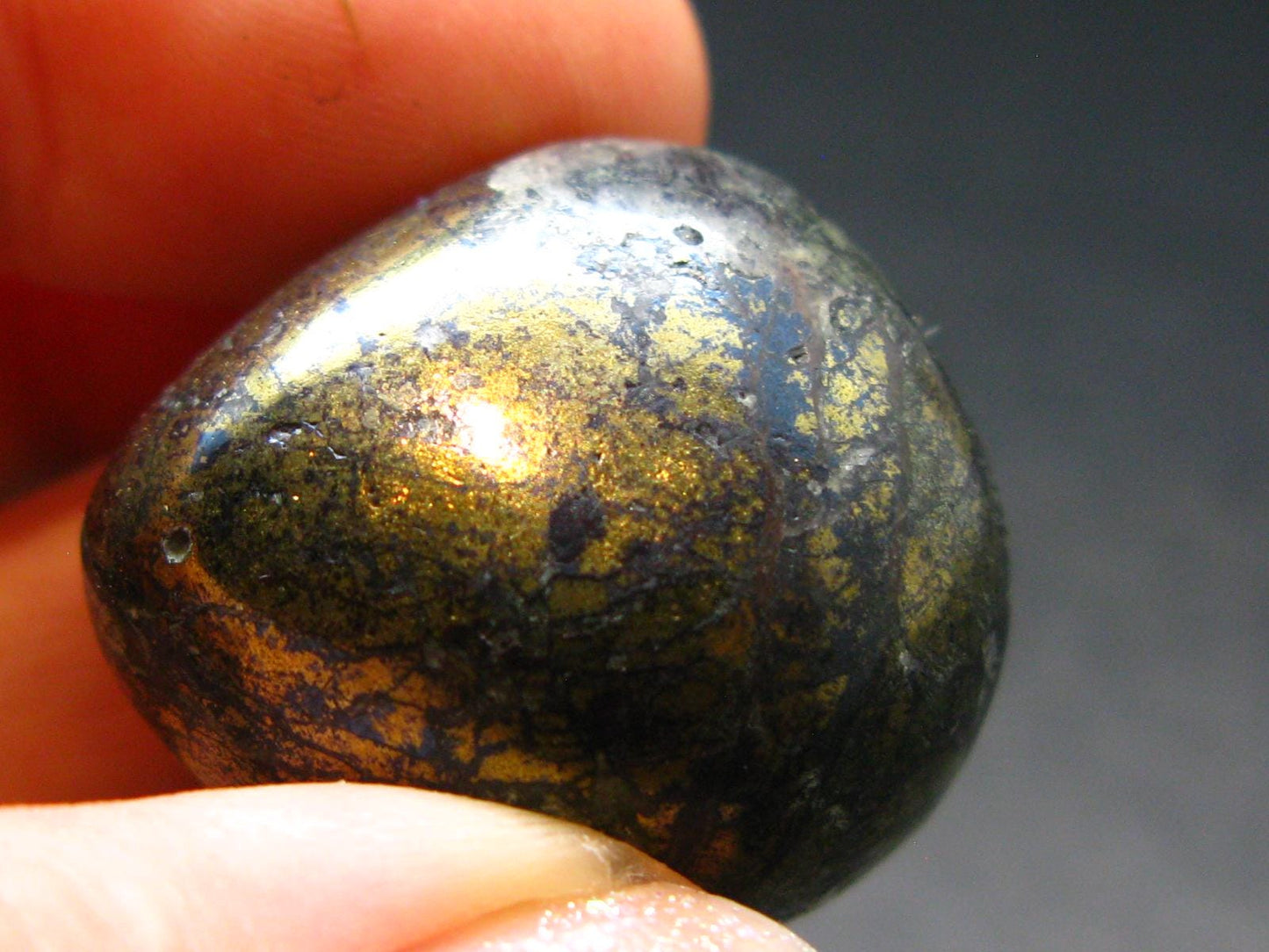 Covelite Covellite Tumbled Stone From Peru - 1.0" - 22.48 Grams
