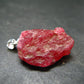 Rare Raw Rhodonite Silver Pendant From Brazil - 1.1" - 5.44 Grams