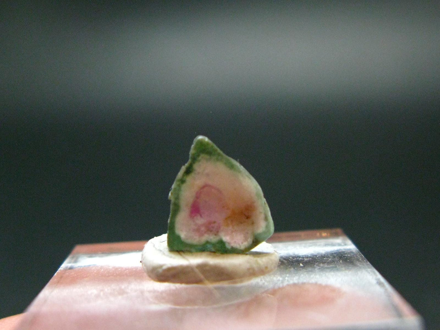 Rare Watermelon Tourmaline Crystal Slice From Brazil - 1.30 Carats