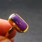 Sugilite Silver Gold Plated Ring From South Africa - 3.55 Grams - Size 8.25