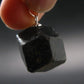 Sharp Black Melanite Andradite Garnet Silver Pendant From Mali - 0.9" - 8.71 Grams