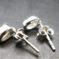 Gray Herderite Silver Stud Earrings from Africa - 0.6" - 1.0 Grams