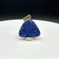 Natural Azurite Silver Pendant | Raw Blue Gemstone Jewelry