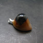 Agate Shiva Eye Silver Pendant from India - 1.2" - 8.55 Grams