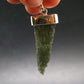 Gem Moldavite Tektite SS Pendant From Czech Republic - 2.1" - 5.8 Grams