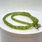 Peridot Rondelle Beaded Necklace | Sterling Silver, August Birthstone