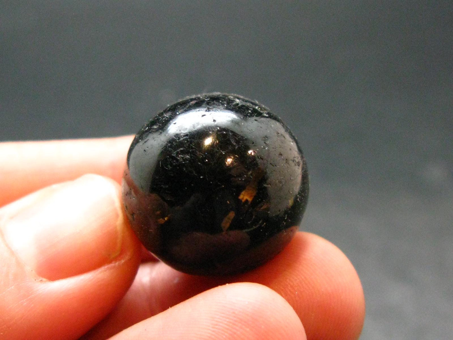 Nuumite Nuummite Sphere Ball From Greenland - 0.8" - 12.76 Grams