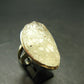 Natural Gem Raw Libyan Desert Glass Tektite Sterling Silver Ring from Libya - Size 9 - 9.19 Grams