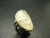 Natural Gem Raw Libyan Desert Glass Tektite Sterling Silver Ring from Libya - Size 9 - 9.19 Grams