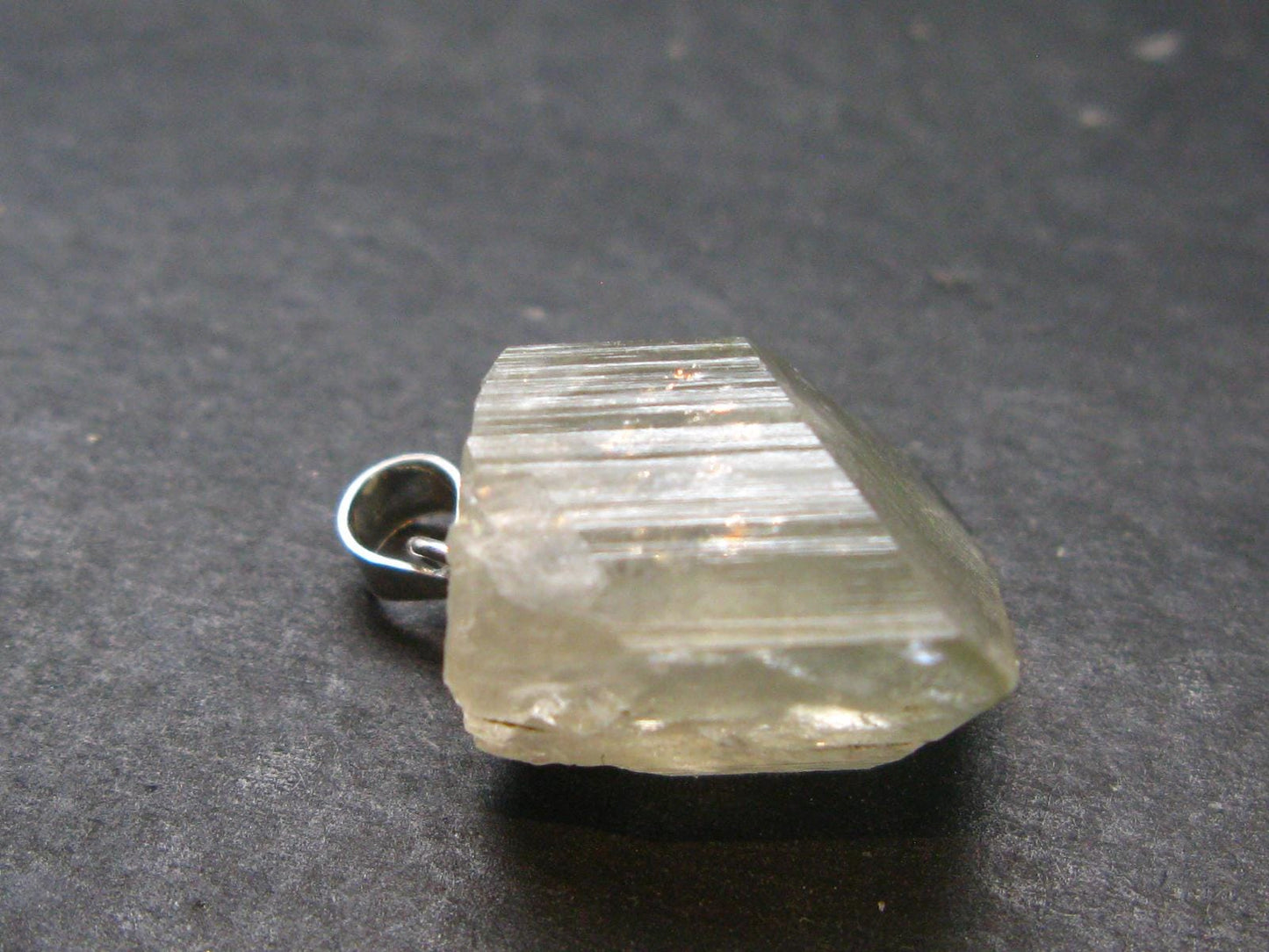 Nice Terminated Danburite Crystal Silver Pendant from Russia - 0.8" - 3.81 Grams