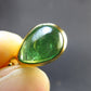 Tsavorite Green Garnet Gold Plated Silver Pendant from Tanzania - 0.7" - 1.67 Grams