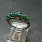 Emerald Faceted Silver Ring from Colombia - 3.05 Grams Total - Size 6