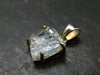 Fantastic Gemmy Aquamarine Crystal Silver Pendant From Brazil - 0.9" - 1.68 Grams