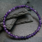Amethyst Genuine Bracelet ~ 7 Inches ~ 4mm Round Beads