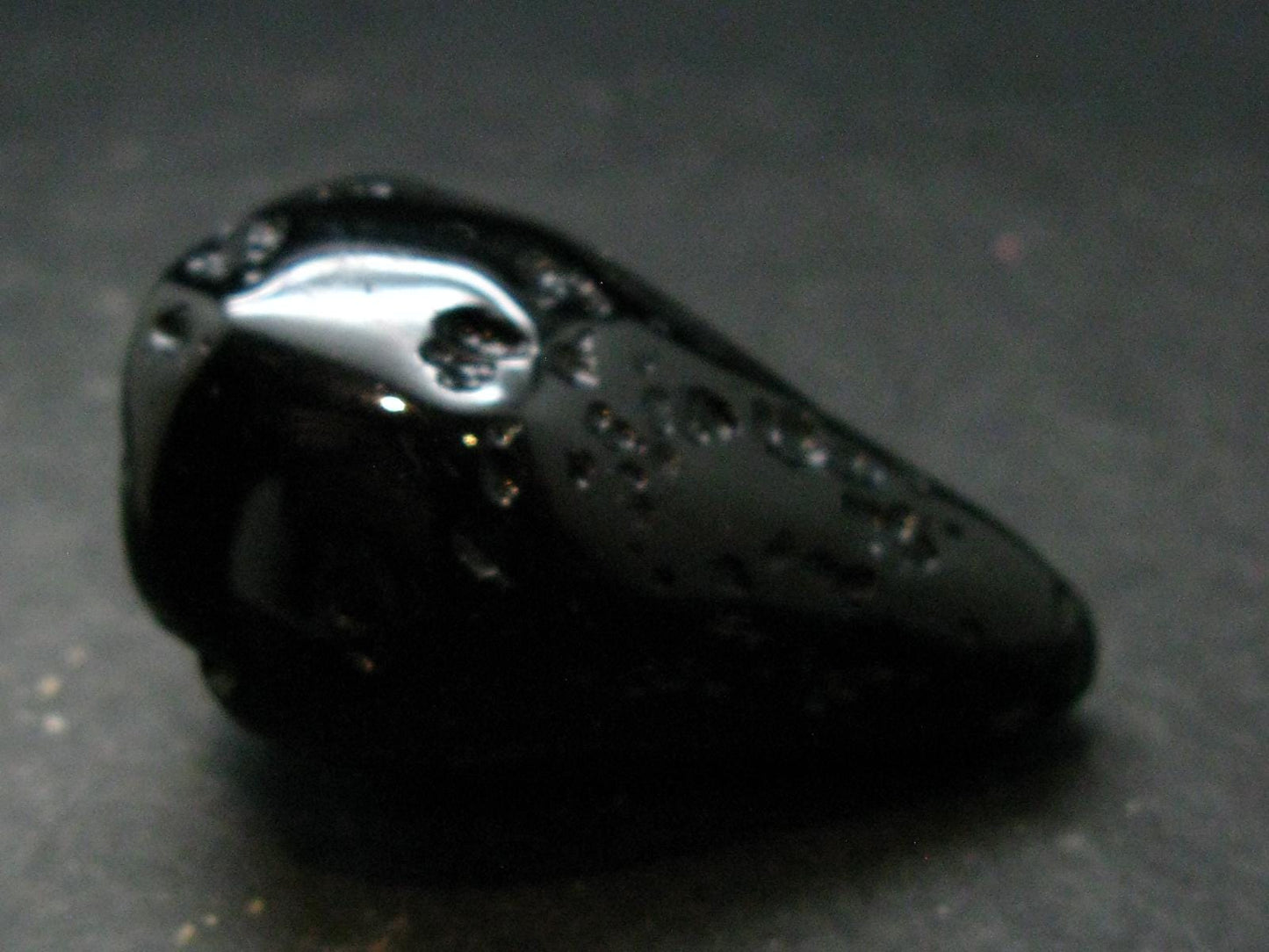 Rare Large Black Tibetan Tektite Tumbled Stone from Tibet - 1.9" - 39.62 Grams